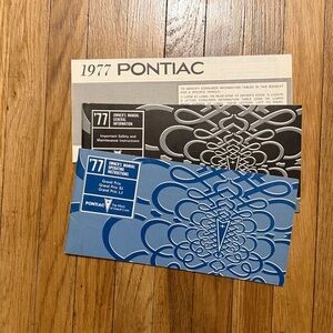 1977 Pontiac Owners Manual Grand Prix 3 booklets